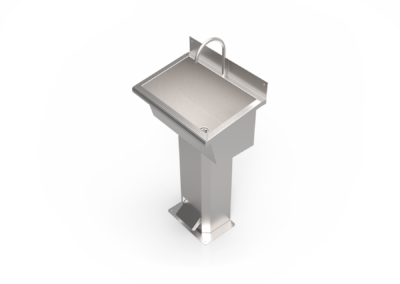 Sink with pedal column