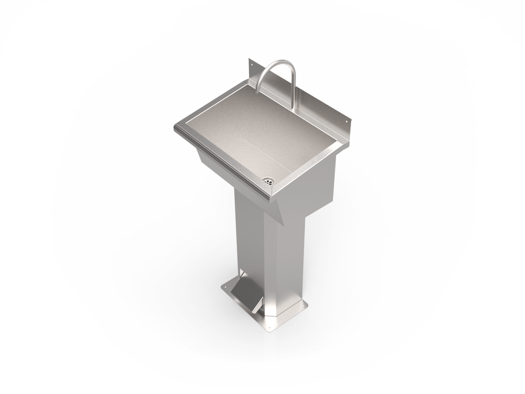 Sink with pedal column